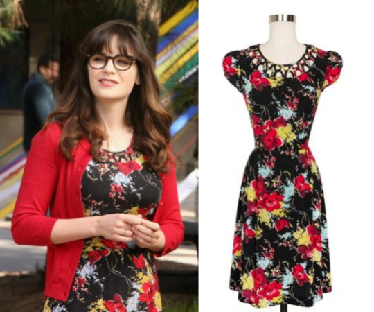 New Girl Season 5 Episode 13 Jess Black Floral Print Dress Fashion Clothes Outfits And 6425