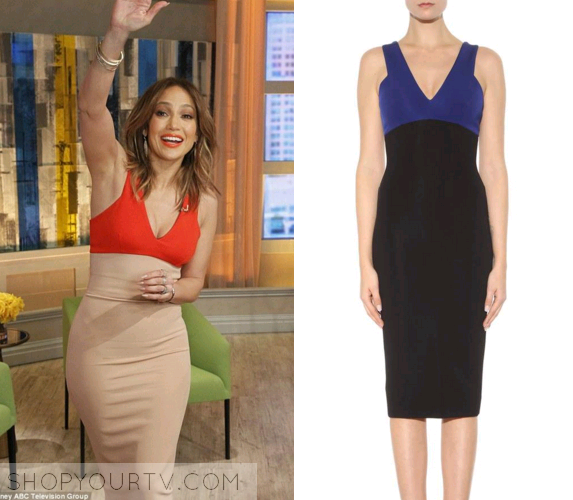 The View: March 2016 J Lo's Colorblock Bodycon Dress | Shop Your TV