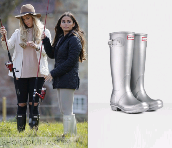 silver hunter rain boots