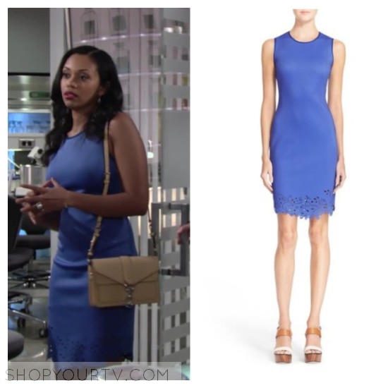 The Young and the Restless: May 2016 Hilary's Blue Lasercut Dress ...