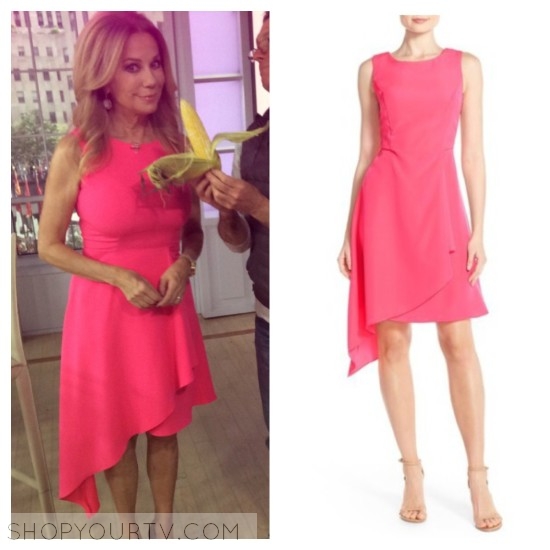 hot pink asymmetrical dress