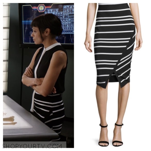 Bones: Season 10 Episode 2 Camille's Black & Blue Dress