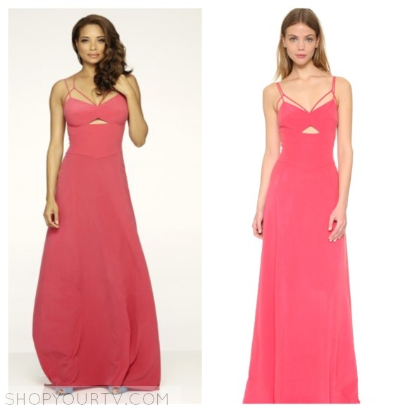 Mistresses: Season 4 Promo April's Pink Spaghetti Strap Cutout Maxi ...