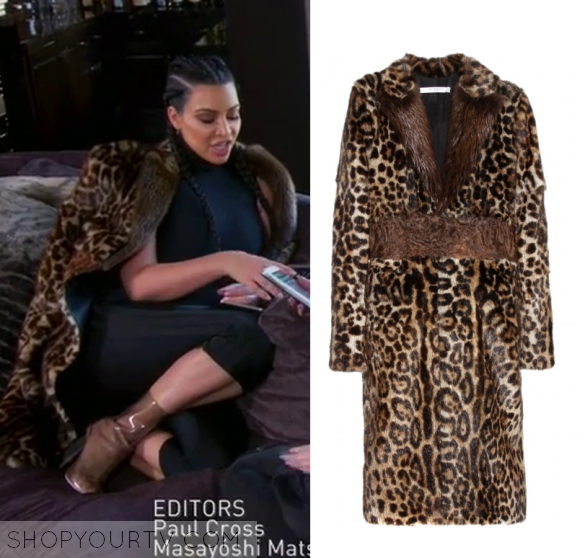 Kuwtk Season 12 Episode 4 Kims Leopard Print Coat Shop Your Tv