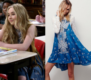 Girl Meets World: Season 3 Episode 4 Maya's Blue Swing Printed Dress ...