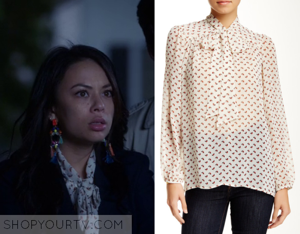 Pretty Little Liars: Season 7 Episode 1 Mona's Printed Blouse | Shop ...