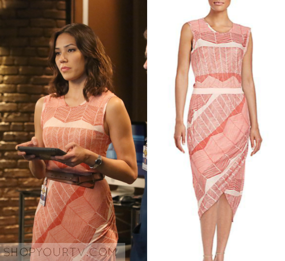 WornOnTV: Camille's sleeveless bow neck top on Bones