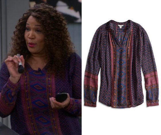 Young & Hungry: Season 4 Episode 9 Yolanda's Geometric Blouse | Fashion ...