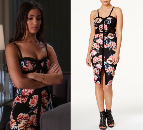 Devious Maids: Season 4 Episode 10 Daniela's Floral bustier Dress