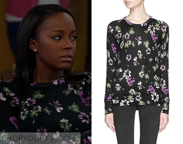 HTGAWM: Season 3 Episode 2 Michaela's Floral Sweater | Shop Your TV