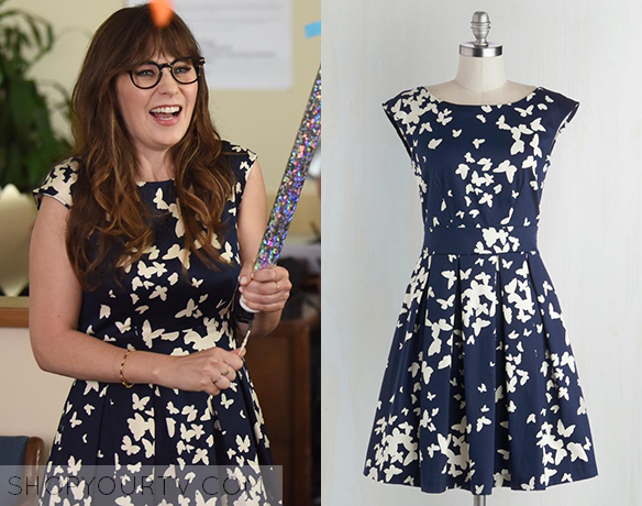 New Girl: Season 6 Episode 2 Jess' Butterfly Print Dress | Shop Your TV