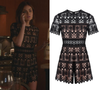 Pretty Little Liars: Season 7 Episode 10 Aria's Lace Nude Romper | Shop ...