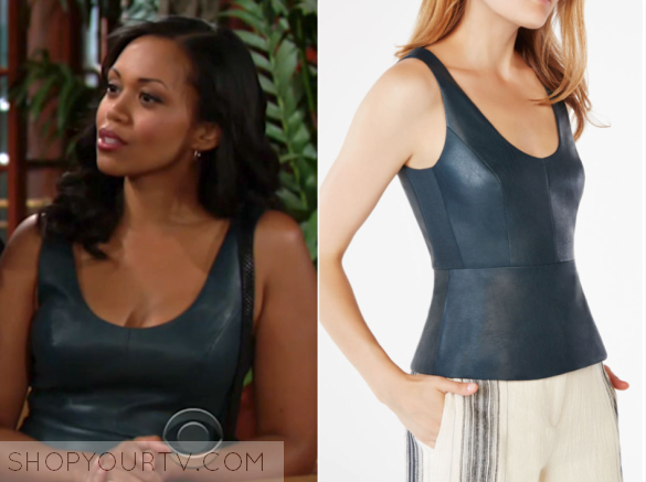 The Young and the Restless: September 2016 Hilary's Teal Green Leather ...