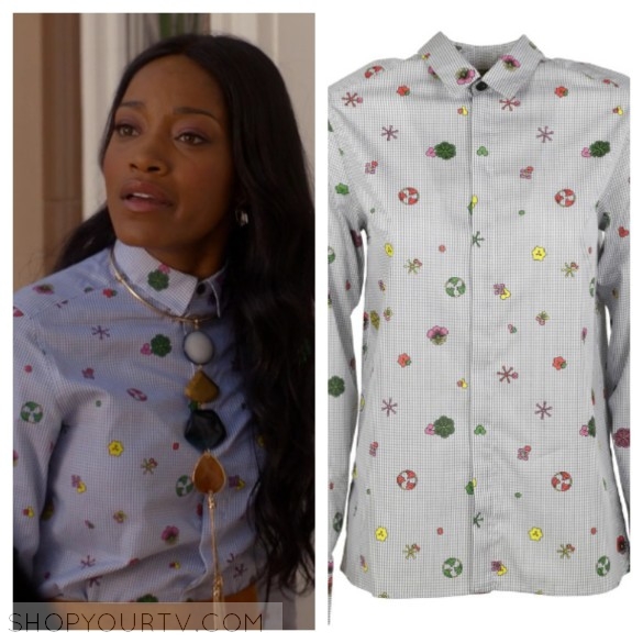 Scream Queens: Season 2 Episode 3 Zayday's Flower Printed Shirt | Shop ...