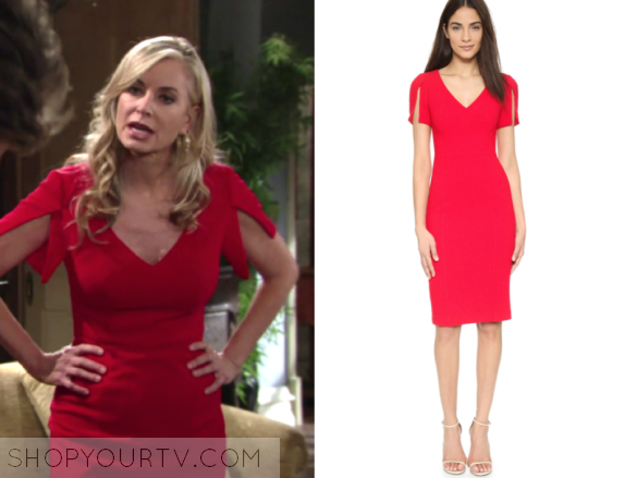 The Young and the Restless: October 2016 Ashley's Red Split Sleeve ...