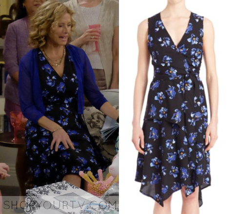 vanessa dress blue flower