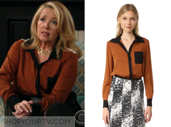 The Young and the Restless: February 2017 Nikki's Orange Silk Shirt ...