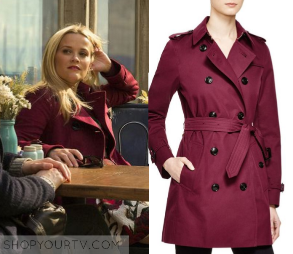 TV Series Big Little Lies Reese Witherspoon Red Trench Coat