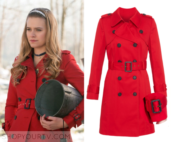 Riverdale: Season 1 Episode 9 Polly's Red Trench Coat | Shop Your TV