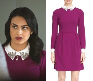 Riverdale: Season 1 Episode 9 Veronica's Pink Collared Dress | Shop Your TV