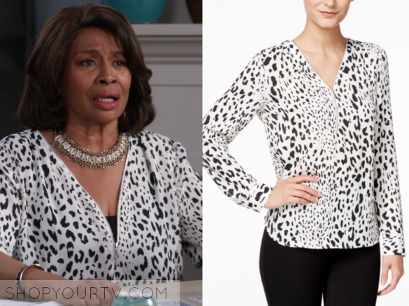 Blackish: Season 3 Episode 17 Ruby's Black and White Leopard Print ...