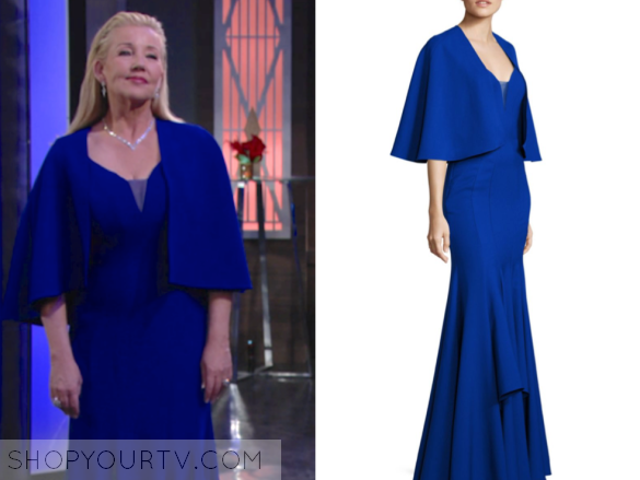 The Young and the Restless March 2017 Nikki s Blue Cape Gown