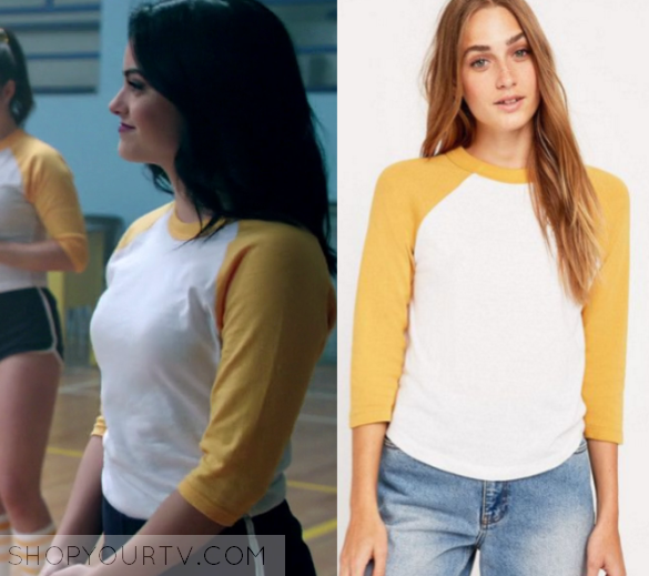 yellow sleeve baseball tee