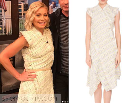 Live with Kelly April 2017 Kelly Ripa s Yellow and Grey Tweed