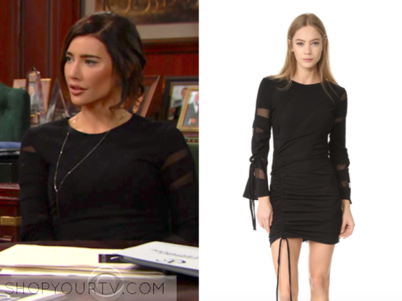 The Bold and the Beautiful: April 2017 Steffy's Black Sheer Stripe ...