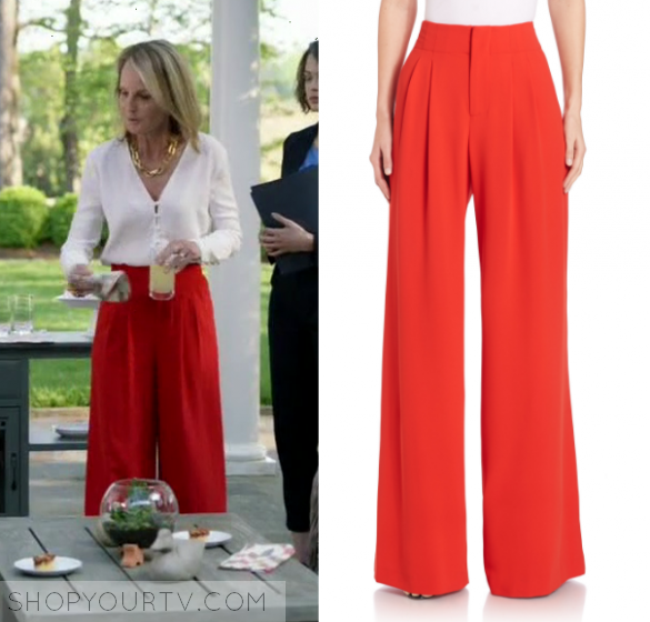 Alice and olivia hotsell red wide leg pants