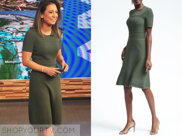 banana republic green dress