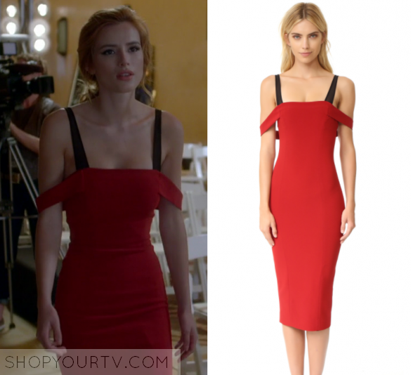 Famous in Love: Season 1 Episode 10 Paige's Red Off Shoulder Dress ...