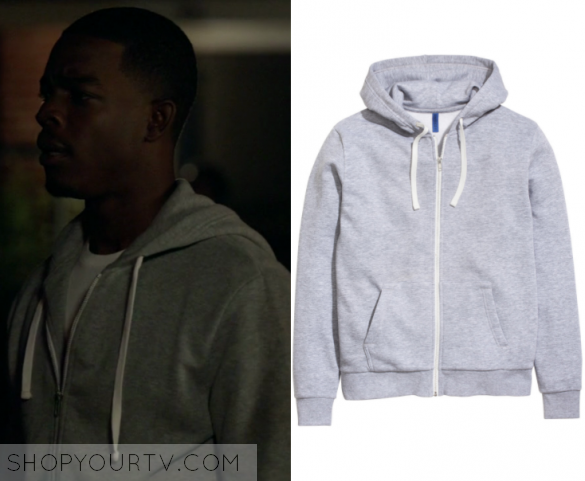 Shots Fired: Season 1 Episode 10 Preston's Grey Zip Hoodie | Shop Your TV