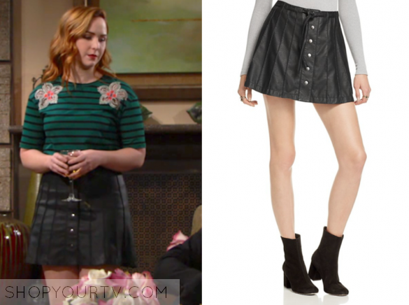 The Young and the Restless: June 2017 Mariah's Black Leather Mini Skirt ...