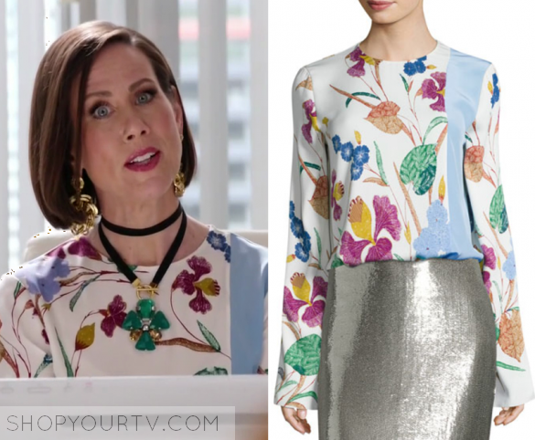 Younger: Season 4 Episode 3 Diana's Floral Blouse | Shop Your TV