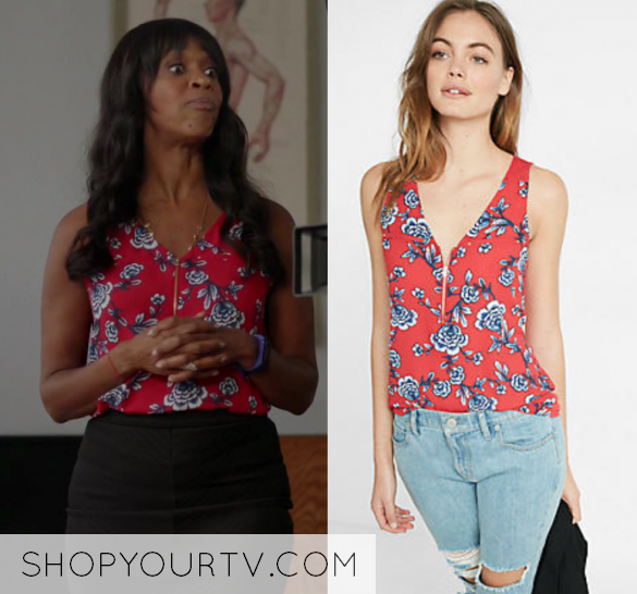 You're The Worst: Season 4 Episode 4 Candace's Red Floral Blouse | Shop ...