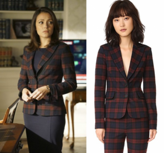 Designated Survivor: Season 1 Episode 9 Emily's Navy Red Plaid Blazer ...