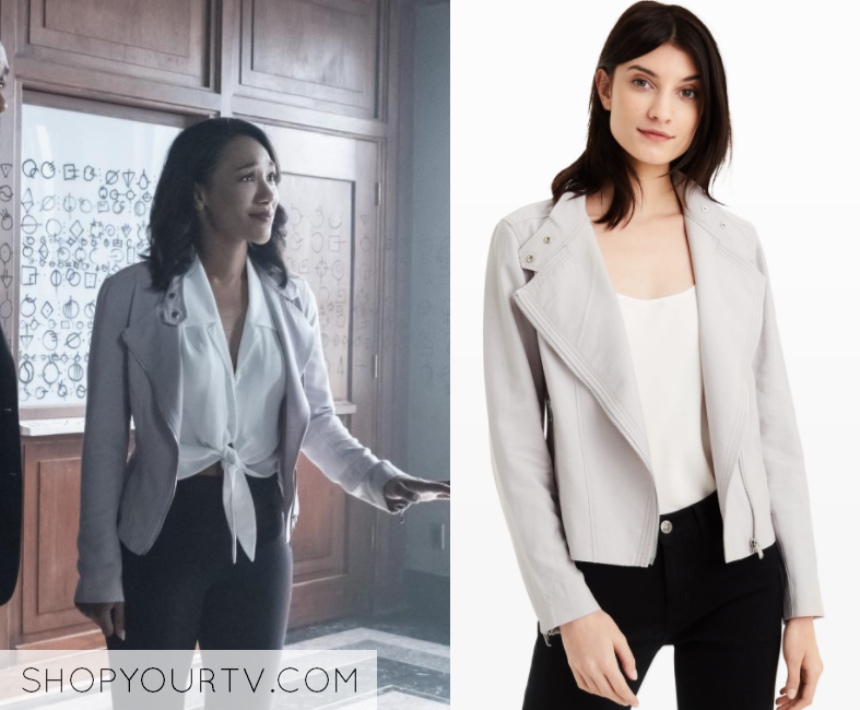 The Flash: Season 4 Episode 1 Iris' Stone Moto Jacket | Shop Your TV