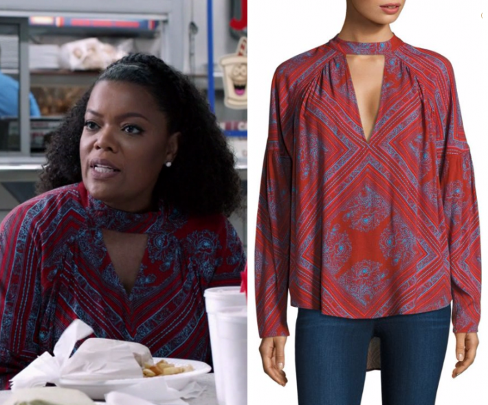 The Mayor: Season 1 Episode 3 Dina's Keyhole Cut Out Blouse 