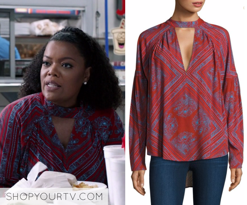 The Mayor: Season 1 Episode 3 Dina's Keyhole Cut Out Blouse | Shop Your TV