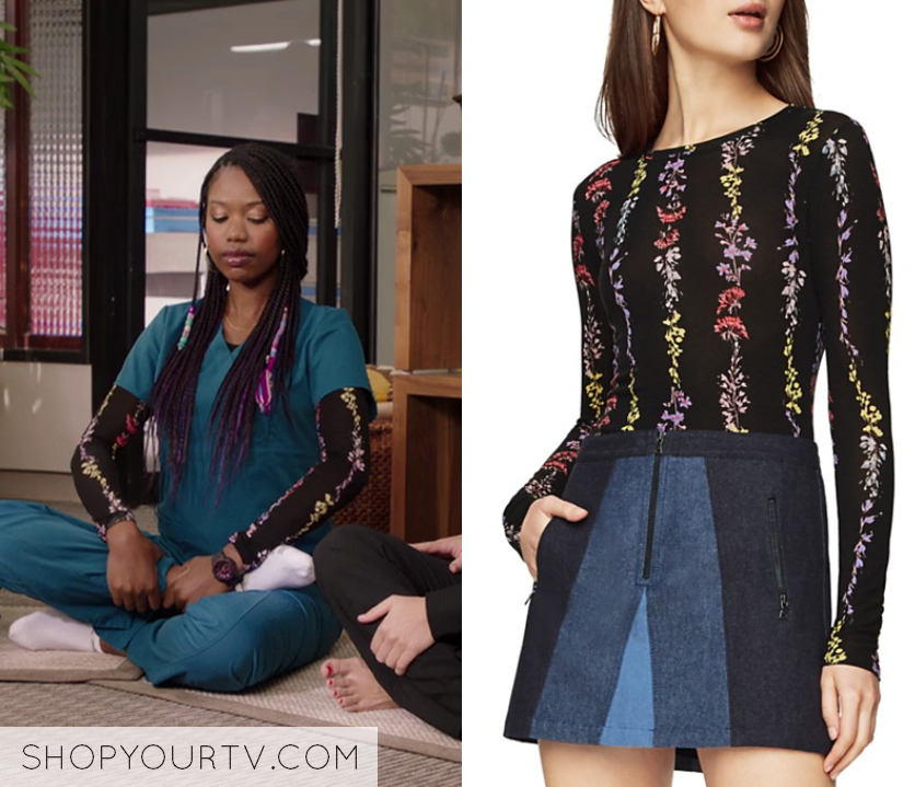 The Mindy Project: Season 6 Episode 6 Tamra's Floral Print Top 