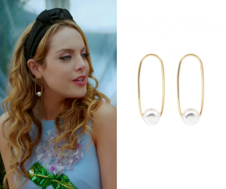 Dynasty: Season 1 Episode 5 Fallon's Gold Pearl Drop Earrings | Shop ...