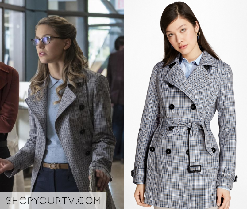 Supergirl: Season 3 Episode 5 Kara's Plaid Doublebreasted Coat | Shop ...