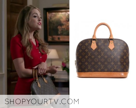 Louis Vuitton Dog Carrier Monogram Bag used by Fallon Carrington (Elizabeth  Gillies) as seen in Dynasty TV show wardrobe (Season 5 Episode 13)