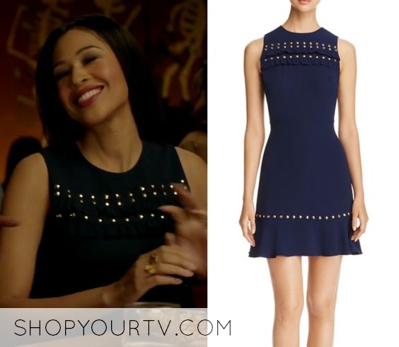 The Mayor: Season 1 Episode 3 Valentina’s Blue Seamed Dress – Shop Your TV