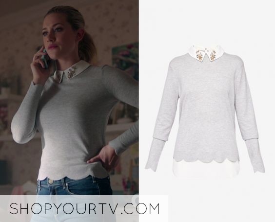 Riverdale: Season 2 Episode 6 Betty's Scalloped Collared Sweater | Shop ...