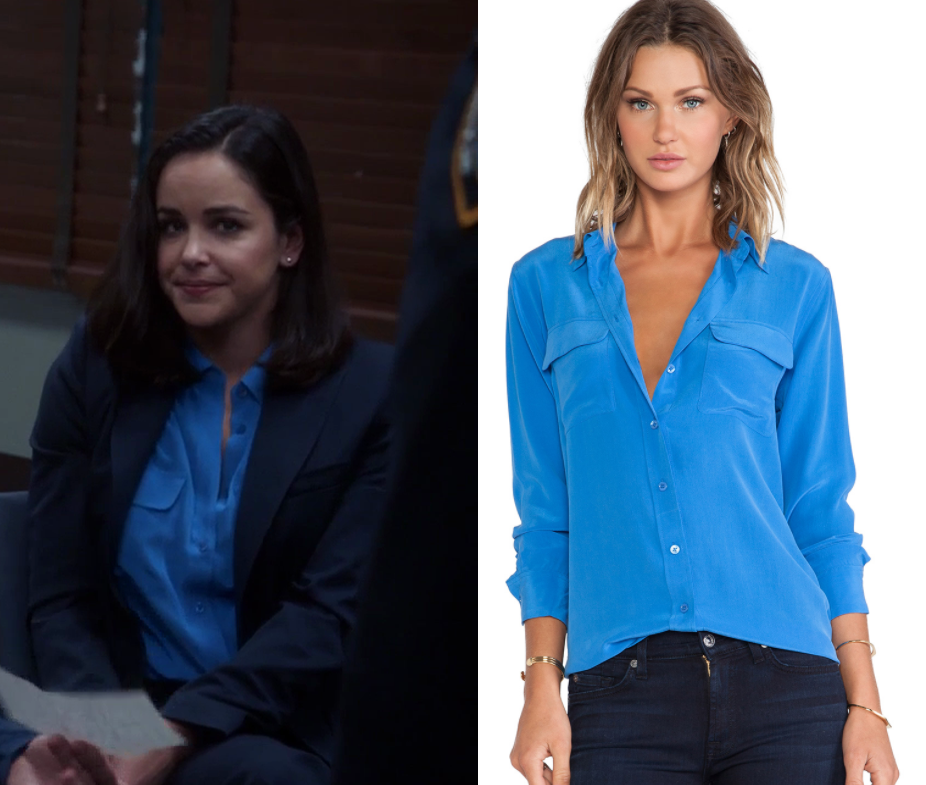 Brooklyn Nine Nine: Season 5 Episode 11 Amy's Blue Button Down Shirt ...