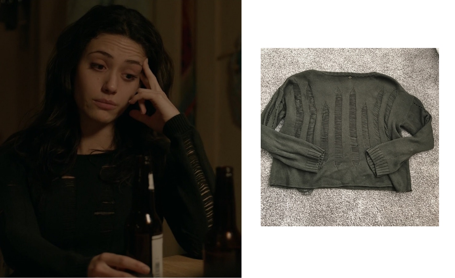 Shameless: Season 6 Episode 1 Fiona's Aztec Open Front Cardigan