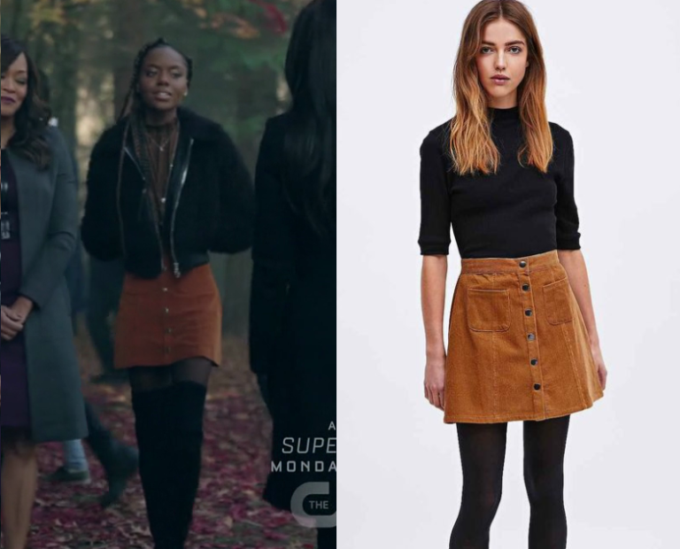 Riverdale: Season 2 Episode 11 Josie's Tan Button Down Skirt | Shop Your TV