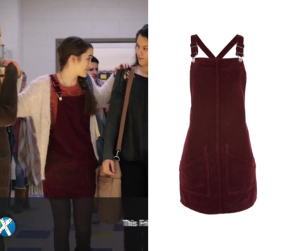 burgundy school pinafore